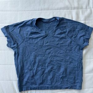 lululemon athletica Deep Blue Short Sleeve Crew Top